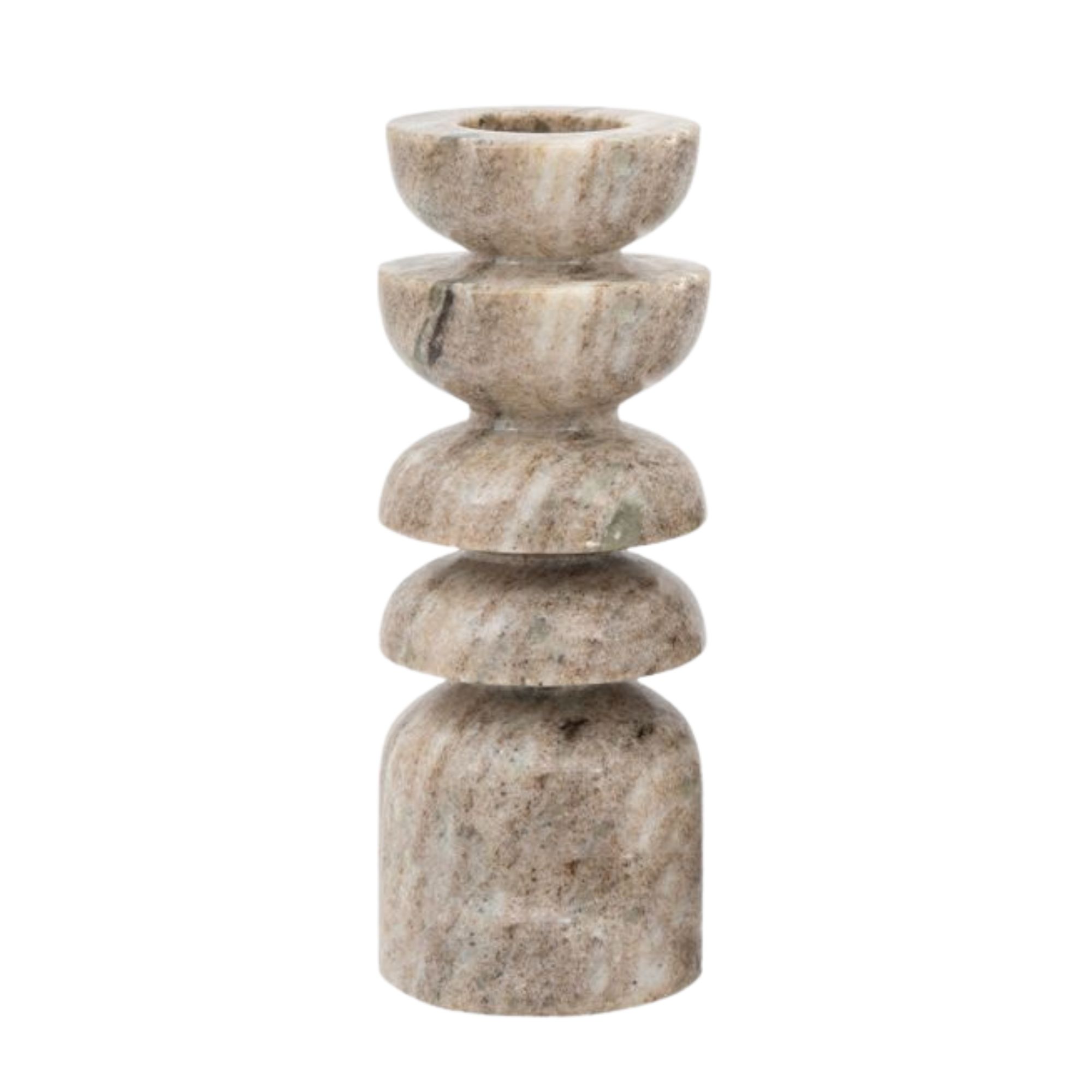 Perch and Parrow, Lapis Marble Tealight Candlestick in Sandstone