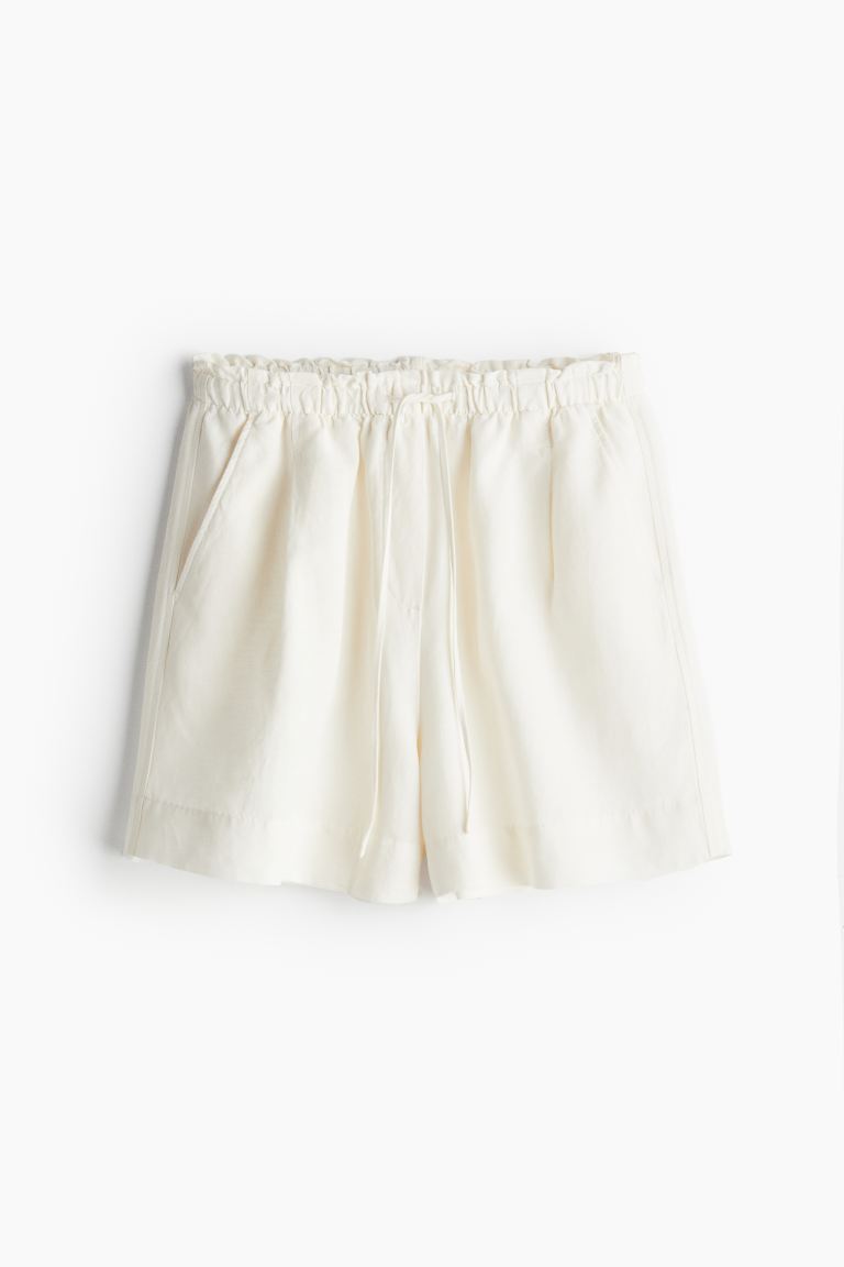 Linen-Blend Pull-On Shorts