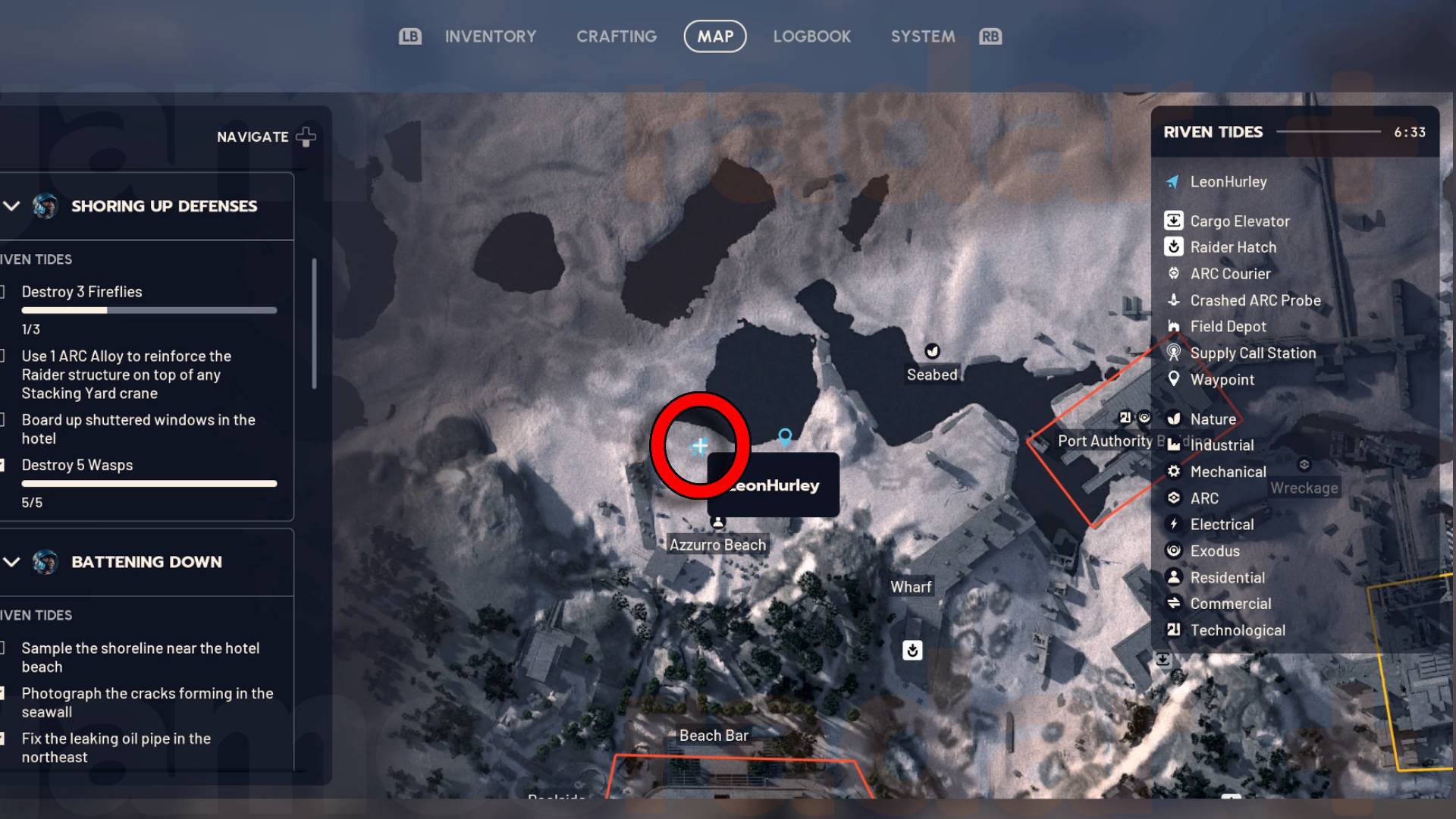 Arc Raiders Battening Down Sample the Shoreline near the hotel