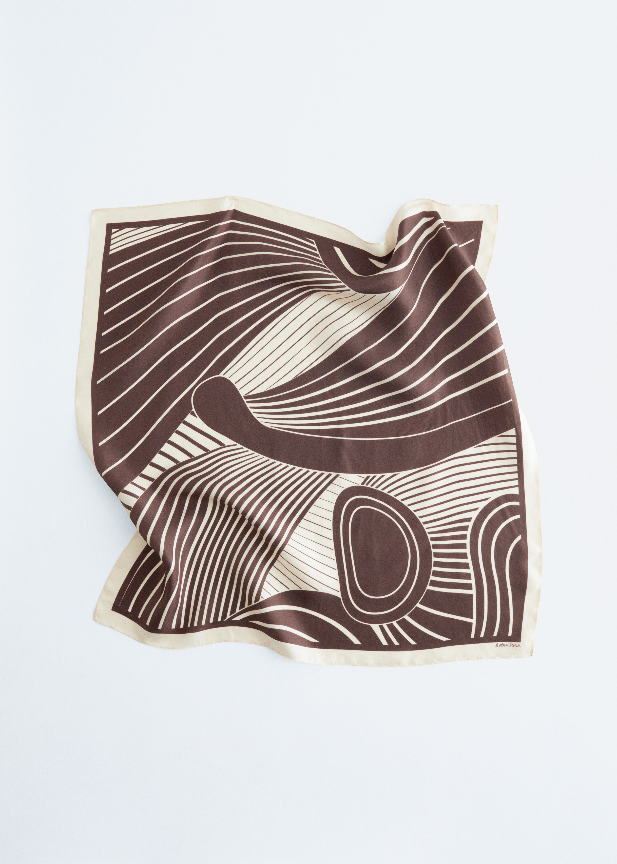 Graphic-Print Square Silk Scarf