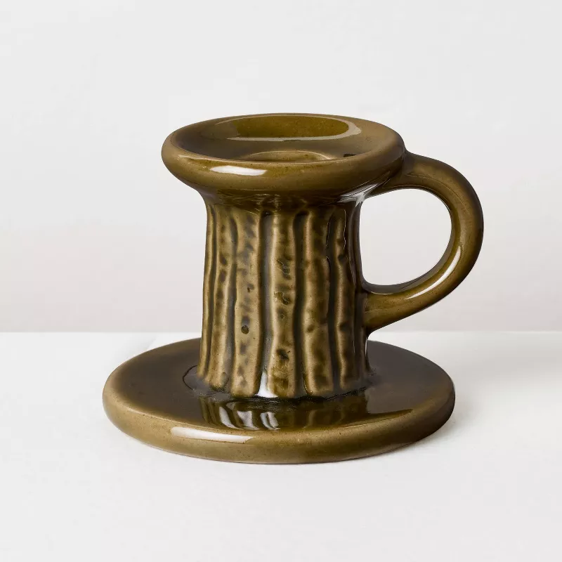 2.3"x3.25" Fall Ceramic Taper Candle Holder - Hearth & Hand™ With Magnolia