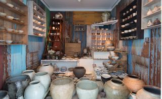 A room full of ceramics