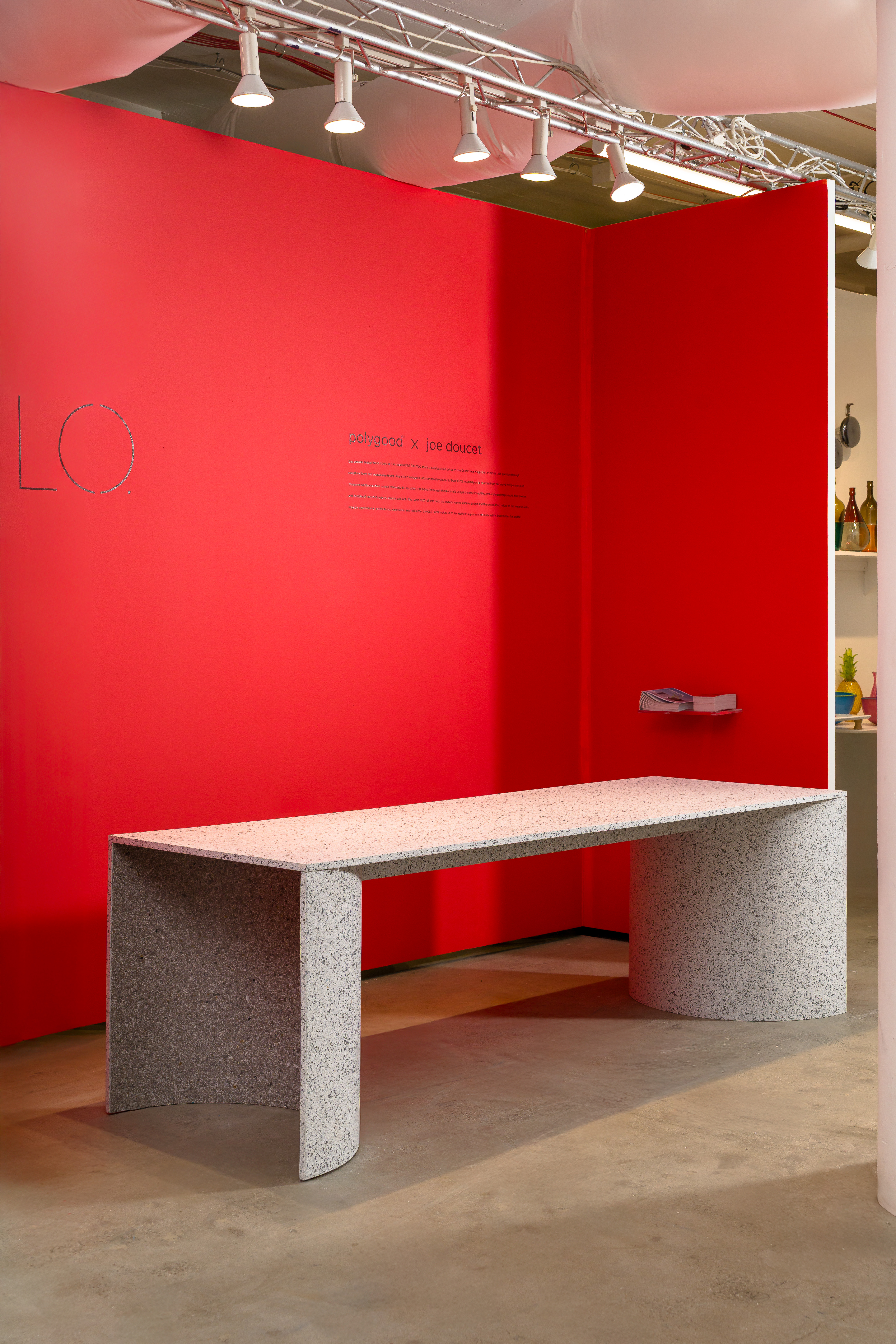 Sculptural plastic table
