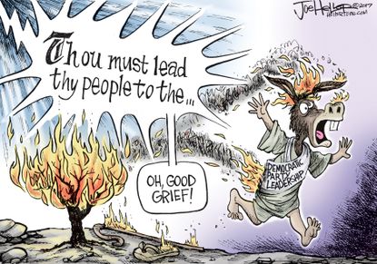 Political cartoon U.S. Democrats election Trump
