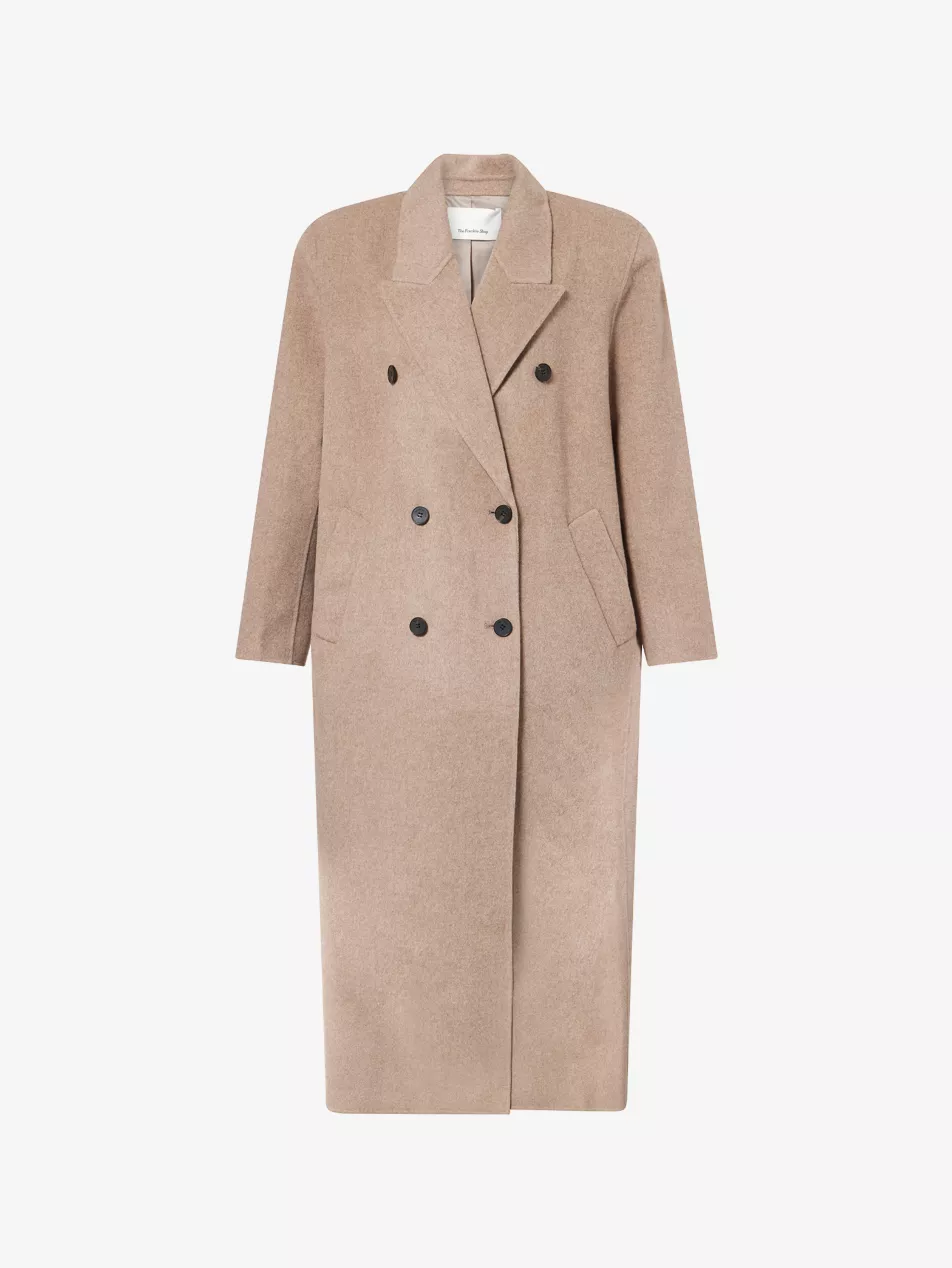 Gaia Double-Breasted Wool-Blend Coat - Xxs