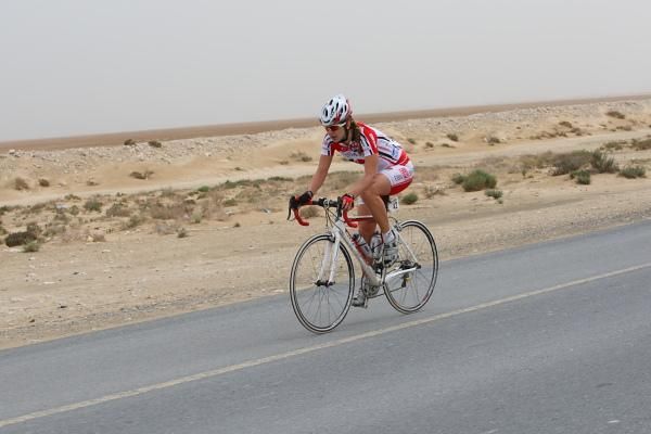Latoya Brulee (Redsun Cycling Team) during her solo break