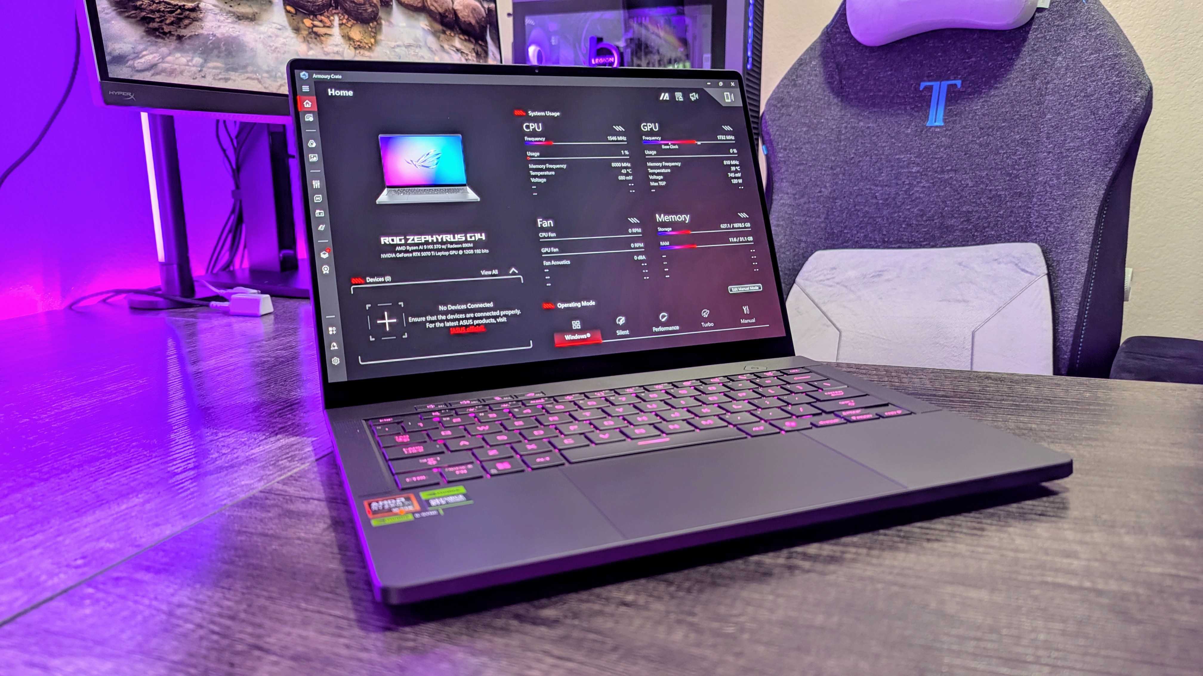 Image of the ASUS ROG Zephyrus G14 (2025) gaming laptop.
