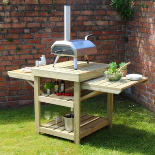 Zest timber pizza oven table