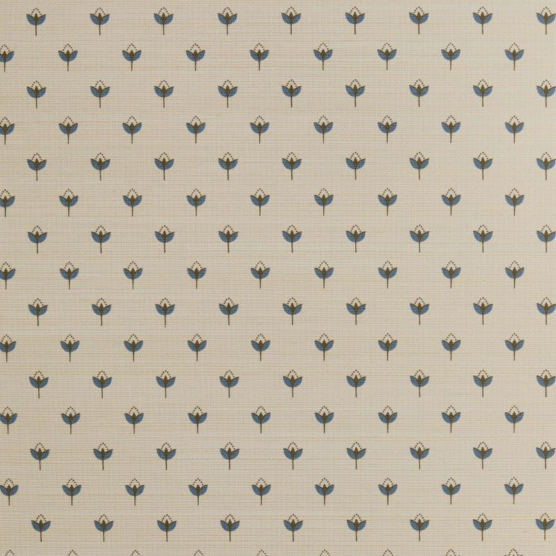 neutral small-scale floral wallpaper