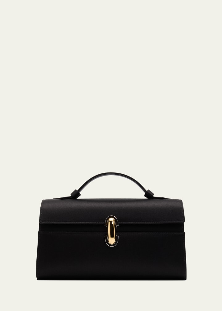 Symmetry Satin Pochette Top-Handle Bag