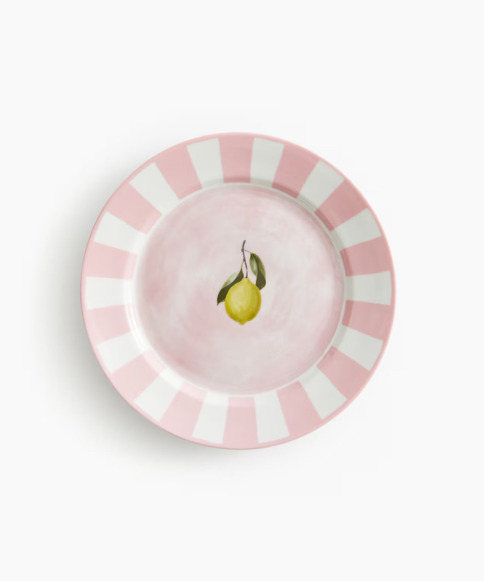 Pink & Lemon Porcelain Plate