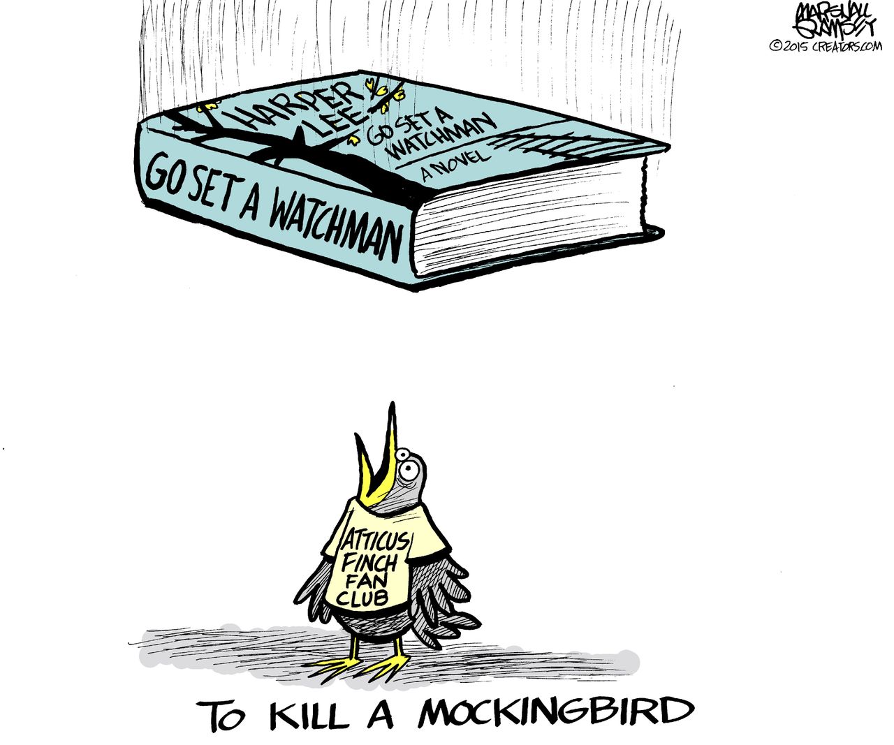 Editorial cartoon U.S. Go Set a Watchman