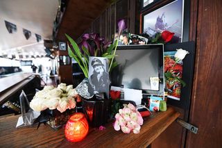 The area permanently reserved for Lemmy in the Rainbow Bar & Grill