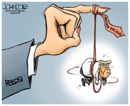 Political Cartoon U.S. Impeachment Trial Delay