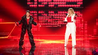 Teya & Salena of Austria peform "Who the Hell is Edgar?" during Eurovision 2023