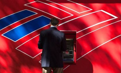 A customer uses a Bank of America ATM in North Carolina