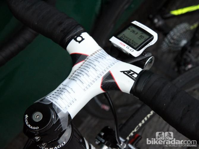 Riders used all sorts of homemade methods for keeping track of key sections of the parcours