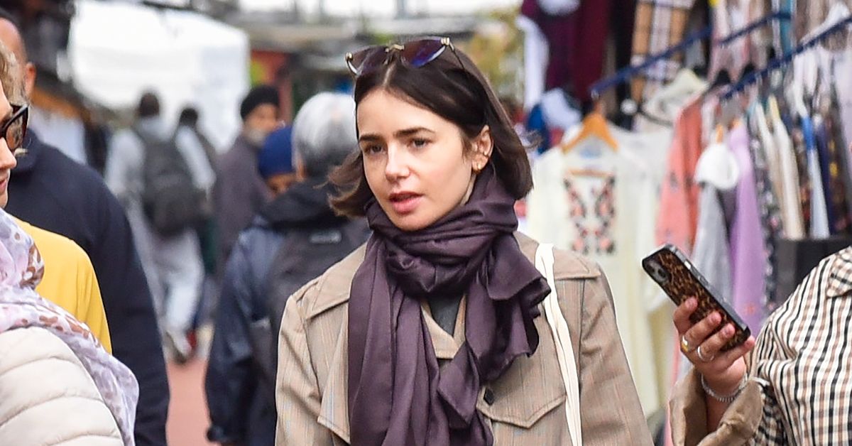 Lily Collins Wore the It Trainers That Make Sense With Elegant Outfits