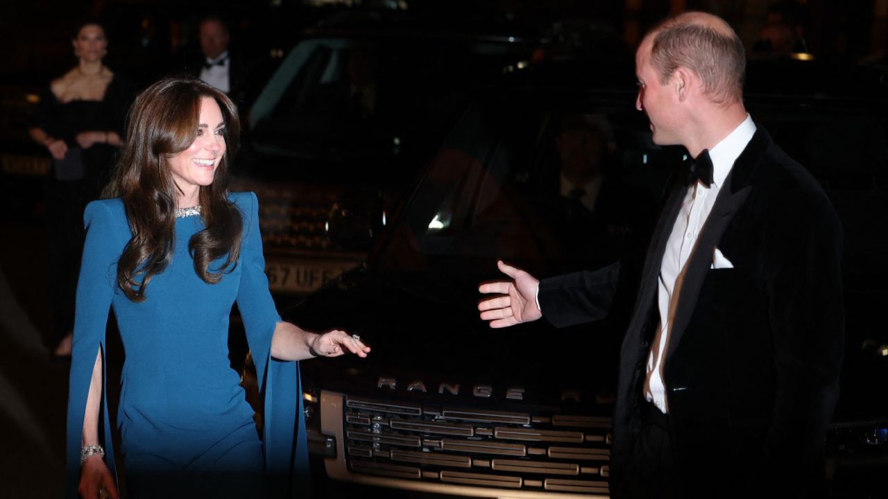 Kate Middleton: Britain&#039;s Catherine, Princess of Wales and Britain&#039;s Prince William, Prince of Wales arrive to attend the Royal Variety Performance at the Royal Albert Hall in London on November 30, 2023.