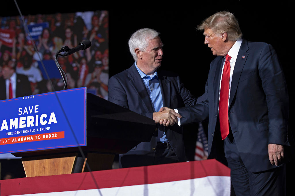 Mo Brooks and Donald Trump.