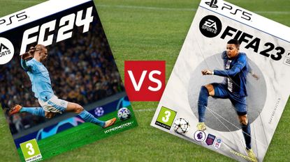 EA Sports FC 24 vs FIFA 23 box art