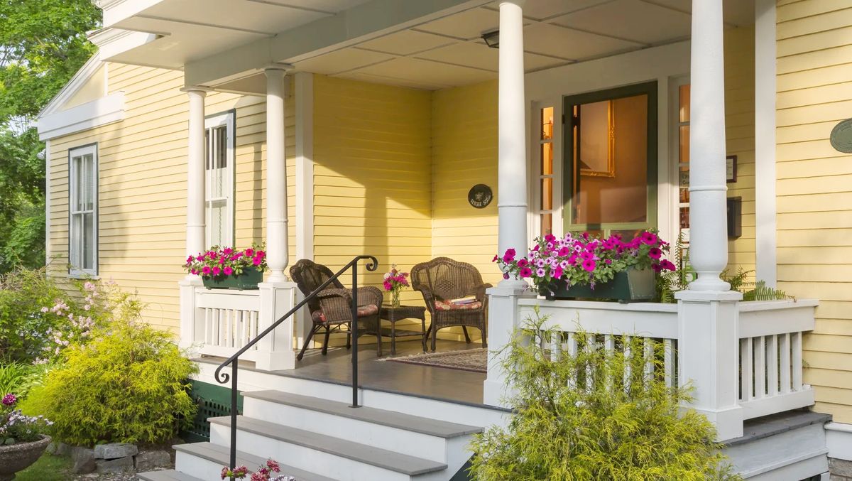 plants on a porch