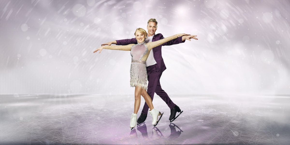 Sally Dynevor with pro partner Matt Evers preparing for &#039;Dancing On Ice&#039;.