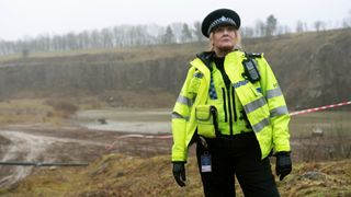 Catherine Cawood (Sarah Lancashire) in her police gear