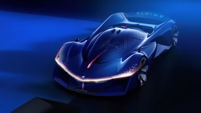 在2022年巴黎车展上亮相的阿尔卑斯Alpenglow概念车