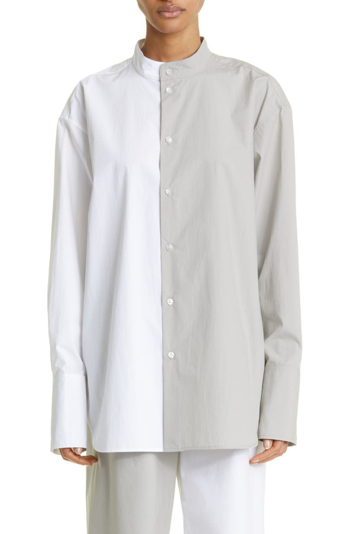 two tone collared shirt