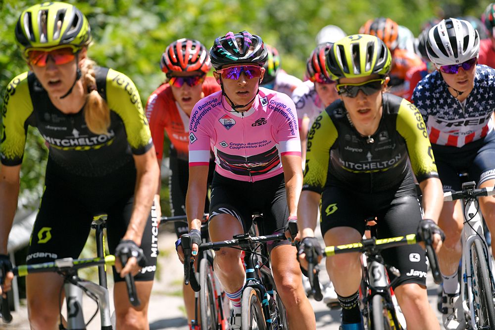 Overall leader Kasia Niewiadoma (Canyon-SRAM) stage 5 Giro Rosa