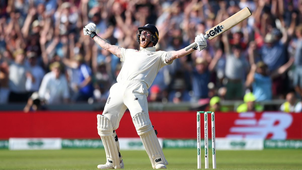 Ben Stokes of England celebrates ahead of taking on Australia in The Ashes 2023