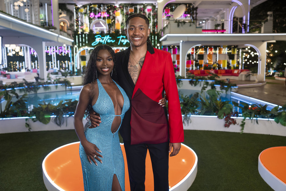 Olandria Carthen, Taylor Williams in 'Love Island USA' season 7.