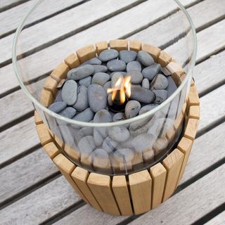 dobbies fire lantern with grey stones