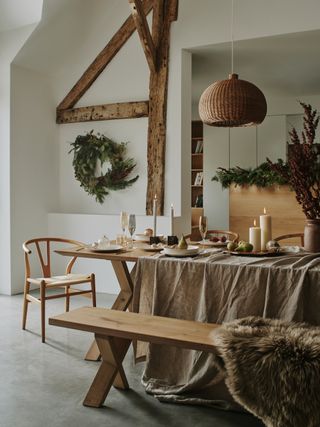rustic Christmas dining room by Heal's
