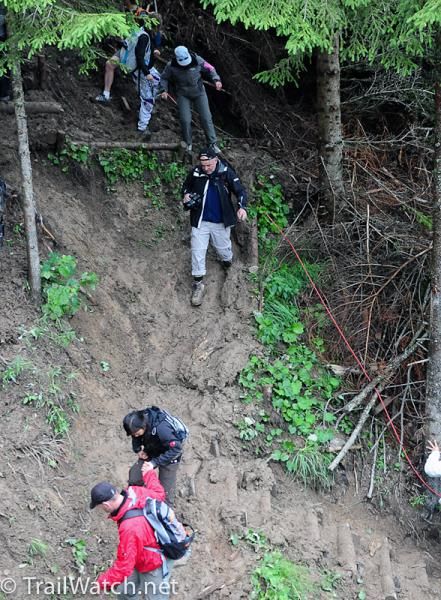 The course was so steep that walking it was almost impossible.