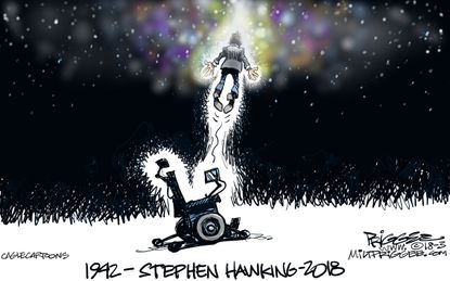 Editorial cartoon U.S. Stephen Hawking death