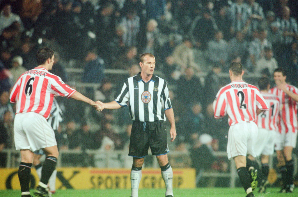 Newcastle 1-2 Sunderland, Premier league match at St James Park, Wednesday 25th August 1999. Alan Shearer