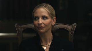 Sarah Michelle Gellar smirking in Ready or Not 2's trailer. 