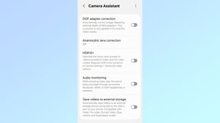 Camera Assistant app on Samsung Galaxy S25