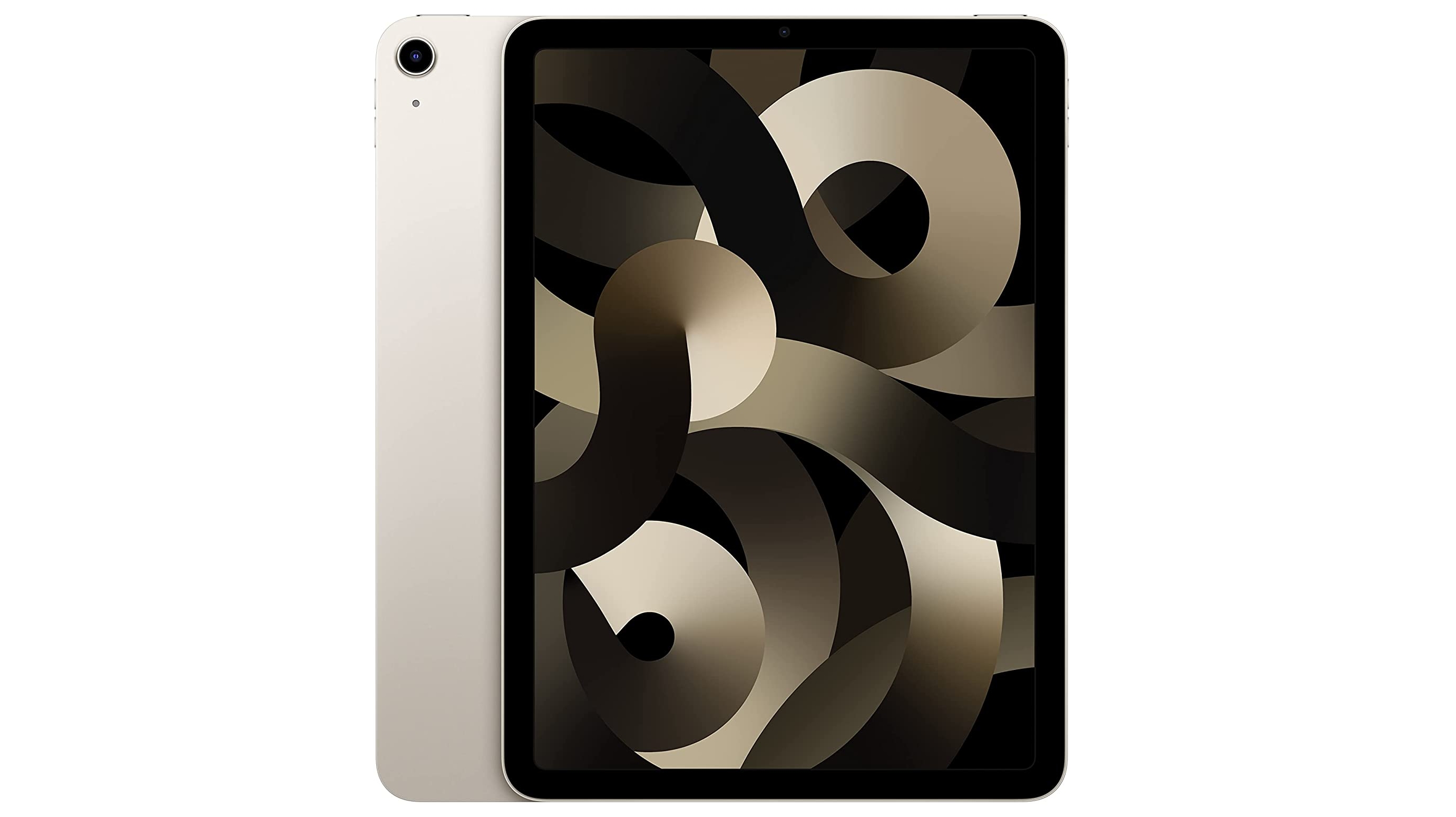 An iPad Air 2022 in Starlight