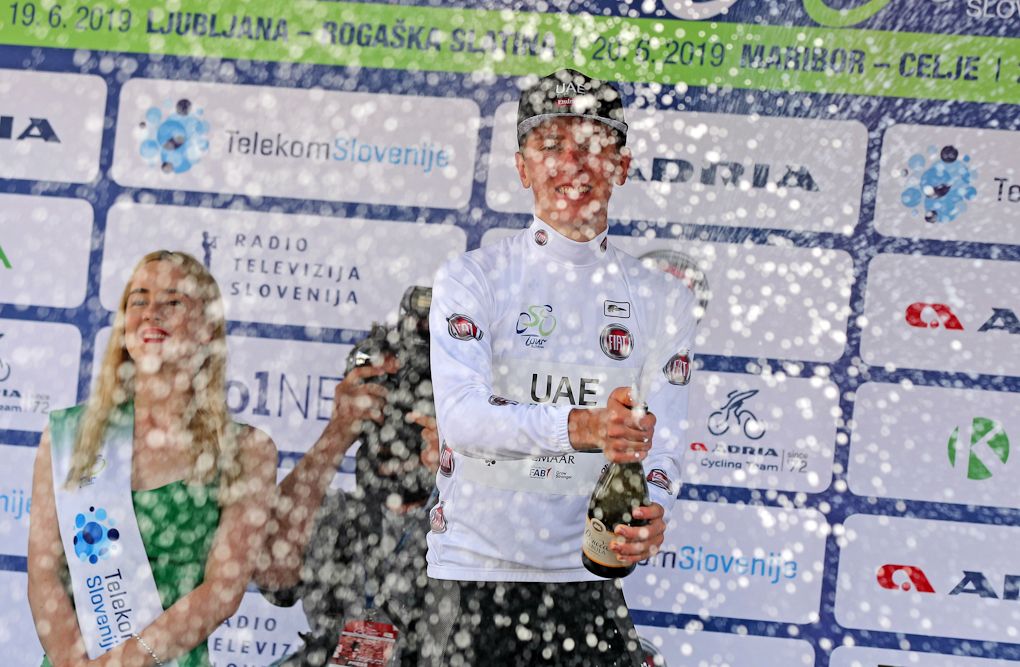 Tadej Pogacar in white in Slovenia