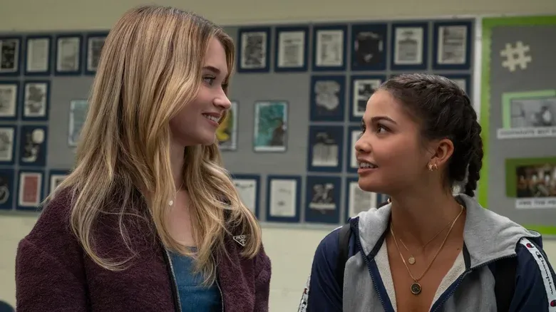 Alison Thornton as Chris Hargensen and Siena Agudong as Sue Snell in Carrie
