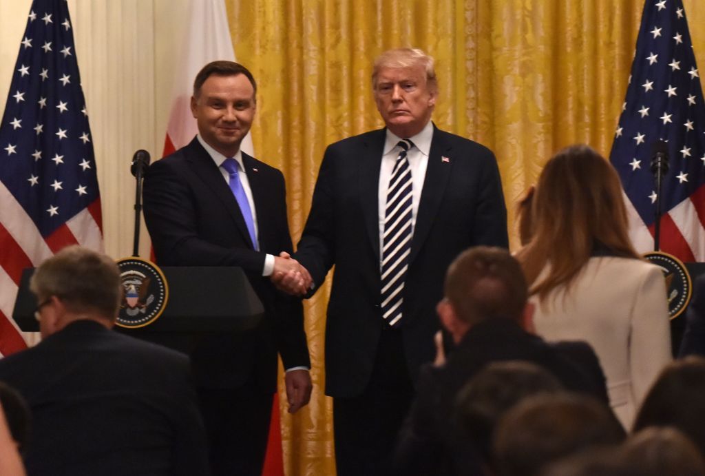 Andrzej Duda and Donald Trump.