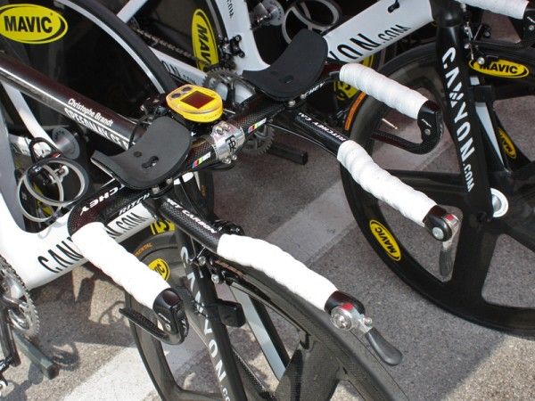 Silence-Lotto's Christophe Brandt apparently prefers a widely set bar position.