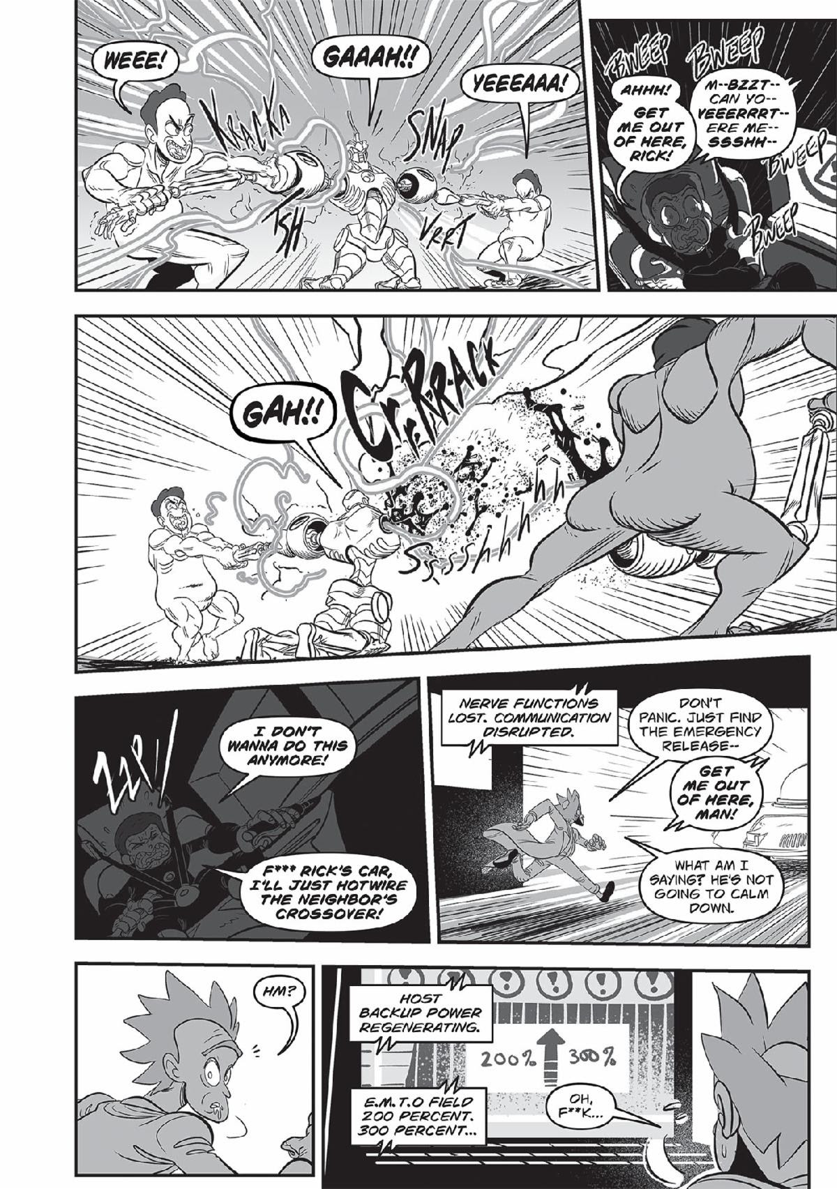 Rick and Morty argue about Morty piloting a mech in these preview pages of the new manga.