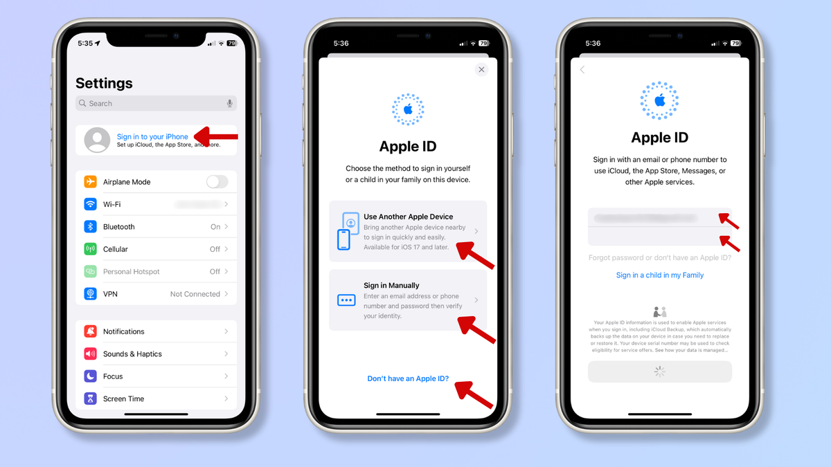 how to switch to another apple id on iphone