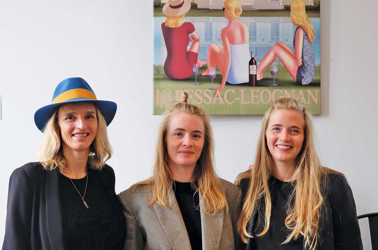 From left: Emilie, Charlotte and Valentine Gervoson, Ch&amp;acirc;teau Larrivet-Haut-Brion