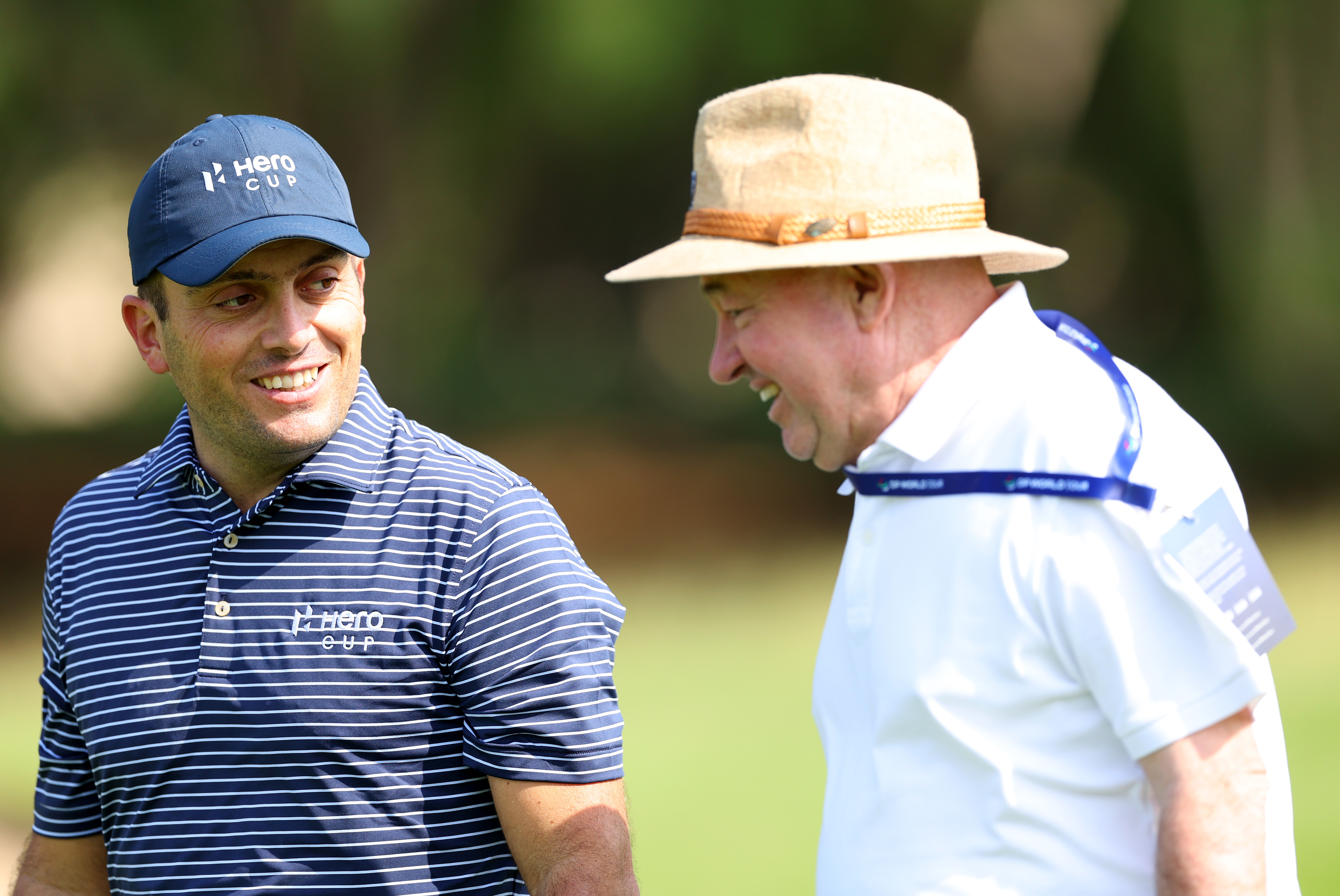 Francesco Molinari and his swing coach Denis Pugh