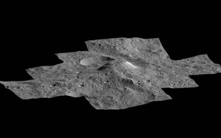 A view of Ahuna Mons, the only mountain peak on Ceres, as captured by NASA's Dawn spacecraft.